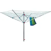 Blome Wäschespinne Alustar 50 aus Aluminium, frei drehbar, 50 m Leinenlänge