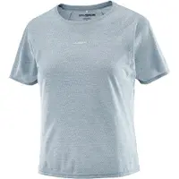 Salomon - Women's SHKout Air Cropp S/S Tee - Laufshirt Gr L grau