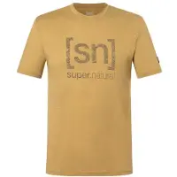 Super.natural - Logo Lines Tee - Merinoshirt Gr XL beige