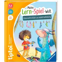 Ravensburger Kinderbuch "tiptoi Meine Lern-Spiel-Welt Konzentration und Wahrnehmung", bunt (weiß, neutral), B:24,5cm H:27,8cm, Bücher, Kinderbuch