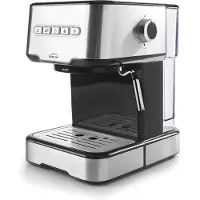 Lacor 69256 - Espresso -Kaffeemaschine mit 2 Kaffeeausgängen und Wärme-/Schaumfunktion, geeignet für gemahlene Kaffee und das, 21x26'5x30 cm