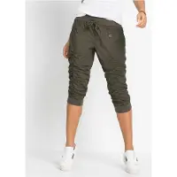 Bonprix 3/4-Hose "3/4-Hose aus reiner Baumwolle" aus Baumwolle, mit elastischen Rippbündchen, Regular Fit