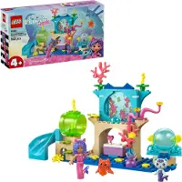 LEGO Gabbys Puppenhaus - Meerjungfrau Gabbys Aquarium Abenteuer - Spielzeug mit Gabby Minifigur, Meerkätzchen Figur sowie lustigem Zubehör - Geschenk für Mädchen ab 4 Jahren & Fans des Films - 11204