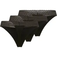 HUGO String "Lace" Packung, 3 Stk. mit Spitzeneinsatz