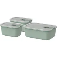 Mepal EasyClip Set Frischhaltedose 3-teilig (2x 450 ml + 1000 ml) - Nordic sage - Meal prep boxen - Frischhaltedosen mit Deckel