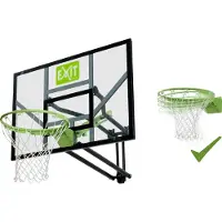 Exit Galaxy Basketballkorb Outdoor zur Wandmontage mit Dunkring und Netz, in 5 Höhen verstellbar bis 305 cm, Brett 116x77 cm