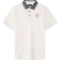 Hackett London für Herren. HM563381 Heritage Poloshirt in klassischer Passform weiß (3XL), Lässig, Baumwolle, Kurzarm