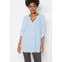 Bonprix Tunika "Tunikabluse aus softer Viskose" Casual Stil, Regular Fit, mit Rundsaum, mit Knopfleiste