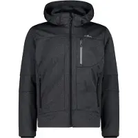 CMP Herren Softshell Jacke Zip Hood 3A01787N-M-17N 48 - Asphalt Melange-Nero - 48