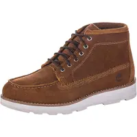 Timberland Schnürboots "BRITTON MILLSMID LACE UP CHUKKA BOOT", Herren, Gr. 45, braun (rust suede), Leder, Schuhe Schnürboots, Winterstiefel, Schnürstiefel, Winterschuhe