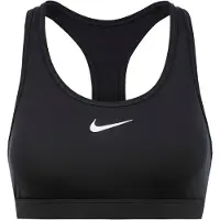 Nike W NK SWSH MED SPT BRA BLACK/WHITE