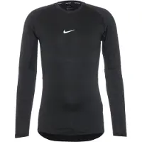 Nike Herren Langarmshirt Pro Dri-FIT Tight FB7919-010 L - Black/White - L