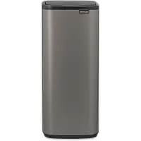 Brabantia Bo Touch Bin, 10 l, Rechteckig, Stahl, Platin, Kunststoff, Terrasse