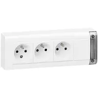 Legrand Beinrand Schnurlose Mehrfachsteckdose 3x2P+PA (Europäische Steckdose) - 050609 [5 Stück]