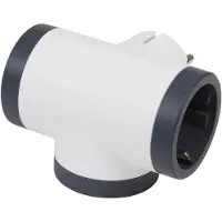 Legrand Premium Outlet 3x2 Pin und Ampere seitlich Schuko Weiß-Grau (Europäische Steckdose) - 694520 [2 Stück]