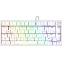 Savio ASTRAL WHITE JADE, 75%, Kabelgebunden, USB, QWERTY, RGB-LED, Weiß