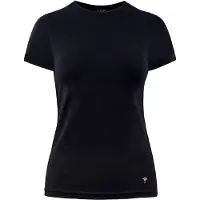 JOOP! Rundhalsshirt JOOP "T-Shirt", Damen, Gr. 34, schwarz, Single Jersey, Obermaterial: 95% Baumwolle, 5% Elasthan, unifarben, hüftlang, Rundhals, Shirts Rundhalsshirt, Angenehmes Tragegefühl