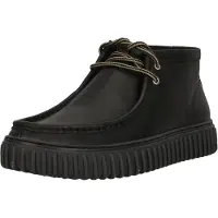 Clarks Torhill Hi Lederstiefel, Schwarz 47 EU