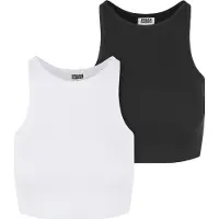 Urban Classics Ladies Organic Cropped Rib Top 2-Pack - 167155
