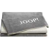 JOOP! Wohndecke JOOP "Wohndecken 1er Pack" Gr. 150, grau (dunkelgrau), B:150cm, Obermaterial: 58% Baumwolle CO. 35% Polyacryl PAN. 7% Polyester PES., Wohndecken, Wohndecke