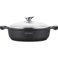 Pricenet Royalty Line RL-BR28M: Flache Marmor-Suppenpfanne 28cm