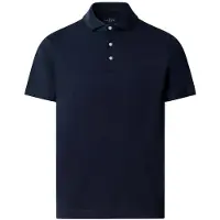 Hackett London für Herren. HM5600098 Marineblaues Pima-Poloshirt (M), Weiß, Lässig, Baumwolle, Kurzarm