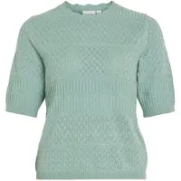 Vila Vimilos Kurzärmeliges Strickoberteil