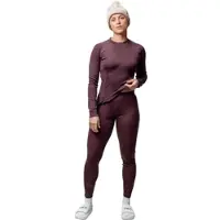 Halti Hossa II W Merino Layer set fudge maroon red (C68) 44