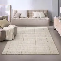 Wecon Home Teppich "Milly", greige, B:160cm H:11mm L:230cm, Lyocell, Teppiche, Teppich, Kurzflorteppich, handgewebt, Naturfaser, Linienmuster, Wohnzimmer