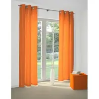 Wirth Vorhang "Felsted" Gr. 3, orange, B:132cm H:220cm, Jacquard, Polyester, Gardinen, Vorhang