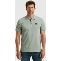 PME Legend Poloshirt , Herren, Gr. 5XL, silber (silber blau), Web, Obermaterial: 95% Baumwolle, 5% Elasthan, unifarben, normal hüftbedeckend, Rundhals, Shirts Poloshirt, mit Logostickerei