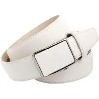 Anthoni Crown Ledergürtel , Damen, Gr. 95, weiß, Leder, unifarben, Gürtel Ledergürtel, mit Anker-Logo, teilbezogene Schließe
