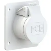 Pce 392-12f87v CEE-Anbausteckdose gerade 75x85mm 32A 2p 42VAC 50/60Hz IP44/IP54 TWIST 39212f87v
