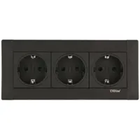 Schulte elektrotechnik Einbausteckdose Küche EVOline Frame Dock 3-fach Küchensteckdose Einbau
