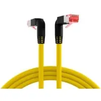 EFB Elektronik K4137GE.0, 50 RJ45 Patchkabel S/FTP, Cat.6A, 2x TM21 90°, UC900, 0, 5m, gelb K4137GE050