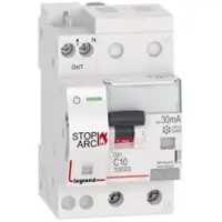 Legrand 415965 DX3 AFDD Brandschutzschalter mit FI/LS-Schalter C10A,1P+NR,10kA,30mA, Typ A, 3TE