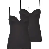 Nina von c. BH-Hemd NINA VON C. "2er Pack BH Hemdchen Secret", Damen, Gr. 75, Cup B, schwarz (schwarz schwarz), Obermaterial: 95% Polyamid PA. 5% Elasthan EL., BHs BH-Hemd