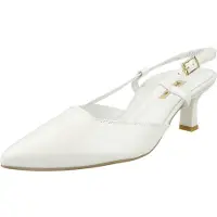 Paul green Damen Slingpumps Weiß Glattleder Größe: 40