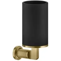 Gessi Inciso Becherhalter zur Wandmontage, mit festem Becher schwarz matt, 58508