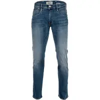 Replay Slim-fit-Jeans "Anbass", Herren, Gr. 32, Länge 32, blau (medium blau 990), Denim/Jeans, Obermaterial: 91% Baumwolle, 6% Elastomultiester, 3% Elasthan, slim fit normal, Jeans Slim-fit-Jeans