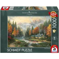 Schmidt Spiele 58784 Thomas Kinkade Herbstabend Puzzle, 1.000 Teile, 1000 Stück(e), Landschaft, 12 Jahr(e)