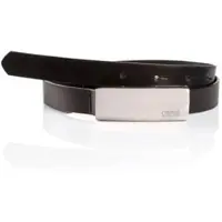 Cinque Koppelgürtel "CAVO", Damen, Gr. 95, schwarz (schwarz uni), Büffelleder, unifarben, Gürtel Koppelgürtel, Mit Logo-Schriftzug