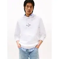 Tommy Hilfiger "OUTLINE FLAG SCRIPT HOODIE", mit kontrastfarbener Stickerei