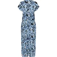 Kaffe Jumpsuit "Damen Overall KAmille", Damen, Gr. 42, N-Gr, blau (blau graphic flower), Obermaterial: 100% Viskose LENZING ECOVERO CV LenzEcov., Overalls Jumpsuit