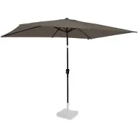 OEM Sonnenschirm 200x300 cm Taupe, neigbar, mit UV-Schutz und wetterbeständigem Tuch