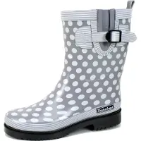 Bockstiegel Gummistiefel "Dorin", Damen, Gr. 39, grau (grau, multi), Obermaterial: 100% Naturkautschuk NaRubber., Schuhe Gummistiefel