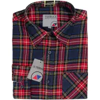Terrax Flanellhemd WORKWEAR "Flanellhemd 105 cm", Herren, Gr. 43, EURO, rot, Obermaterial: 100% Baumwolle CO., Hemden Flanellhemd