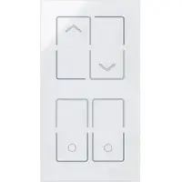 Kopp 853212010 HKi8-Glas-Sensor, 2-fach, für 1x Jalousieschalter/-taster, 1x Doppelschalter/-taster, Farbe: weiß