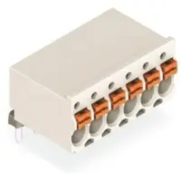 Wago 2091-2377/200-000/997-406 1-Leiter-THR-Federleiste, abgewinkelt,Drücker,Push-in CAGE CLAMP,lichtgrau 20912377200000997406 - 200 Stück