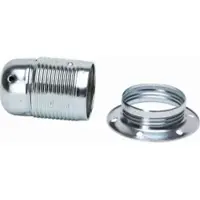 Kopp 212620007 Metall-Fassung, E27, Farbe: chromium - 5 Stück